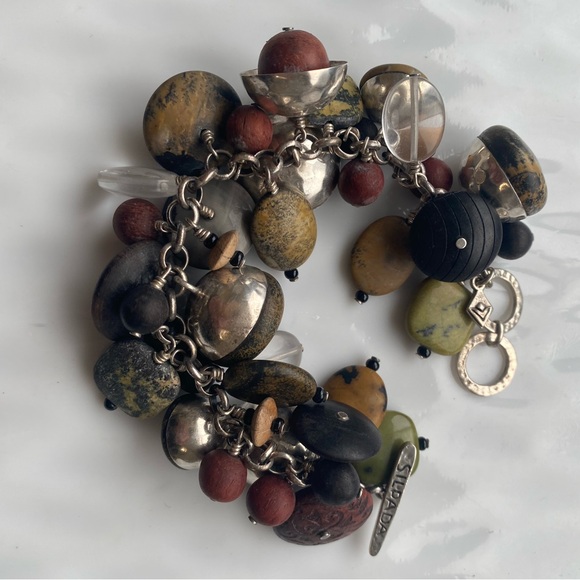 Silpada Multi-Stone and Sterling Bracelet fit up to 7” inch wrist. B2003 - Picture 4 of 10